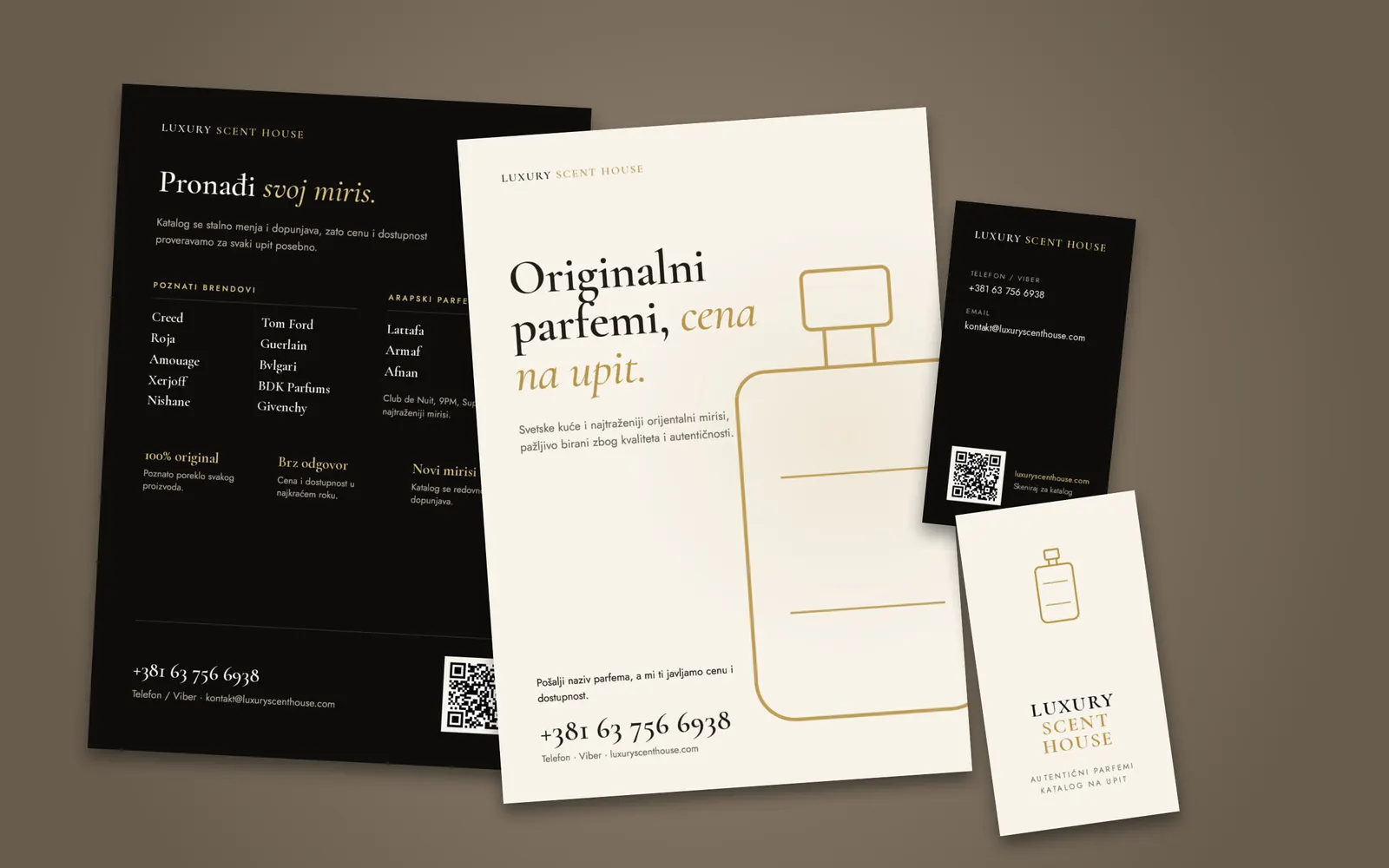 Vizit karta i letak A5 za Luxury Scent House